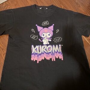Forever 21 Kids Black and Purple Kuromi T-Shirt